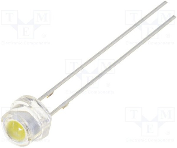 OSW4G456F1A, LED; 4.8mm; white cold; 150°; Front: convex; 11.6?13.6V; 28?30lm