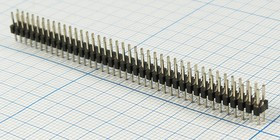 Штекер на плату, шаг 2,0мм, двухрядный, PLD-2-2x40, 80 контактов; №2116 штек PLD-2-2x40\P2,0\80P\плат\