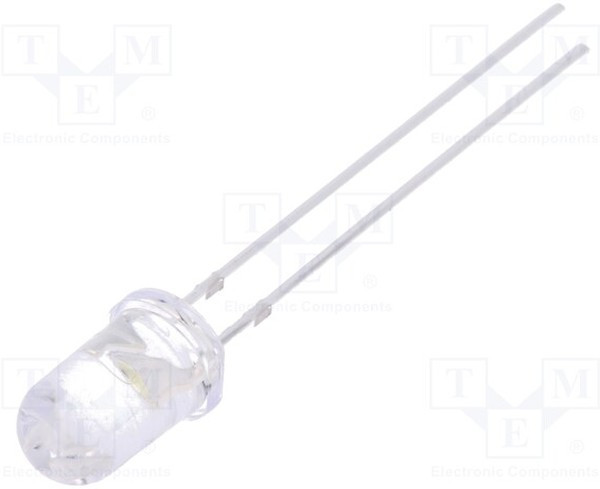 OSW5DK5111A, LED; 5mm; white cold; 35000?40000mcd; 15°; Front: convex; 2.9?3.6V OSW5DK5111A, LED; 5mm; white cold; 35000?40000mcd; 15°; Front: convex; 2.9?3.6V