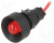 LR-D10B-230AC/DC, Индикат.лампа: LED, вогнутый, 230ВDC, 230ВAC, Отв: d13мм, IP40