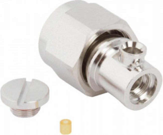 225-106P-52A, Conn 2.2/5 0Hz to 20GHz 50Ohm Solder RA Cable Mount M Silver