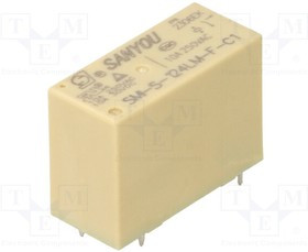 SMI-S-124LM-C1, Реле: электромагнитное; SPST-NO; Uобмотки: 24ВDC; 12A/277ВAC; THT