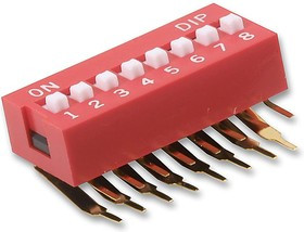 MCNDA-12V, DIP / SIP переключатель, 12 схем(-а), Ползунок, Сквозное Отверстие, SPST-NO, 24 В, 25 мА