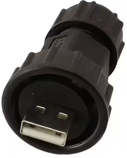 MRU-AM21-4000, USB Connectors Bayonet Lock Plg PCB for Hard Wire Term