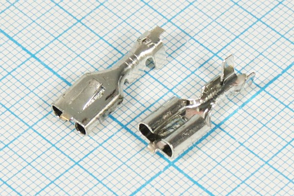 Клемма розетка, 6,4x0,8, 1-2,5мм2замок