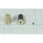 Ручка, внутренний диаметр d3,0, размер d9,5x16,5, металл/пластик, серый, винт