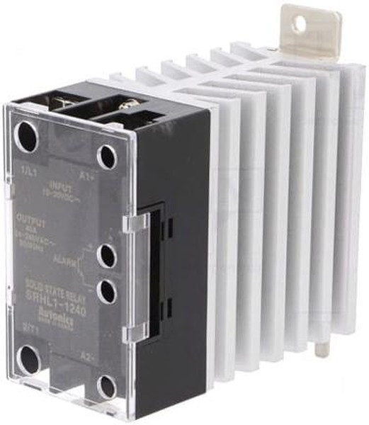 SRHL1-1240 Твердотельное реле со встроенным радиатором, Однофазное, Вход 10-30В=, Нагрузка 24-240 В~, 40A