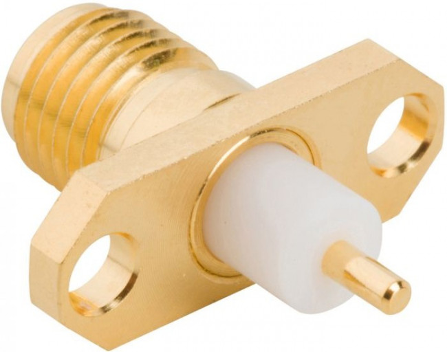 132147-48, RF Connectors / Coaxial Connectors Str Jk Round Post 2H Flange
