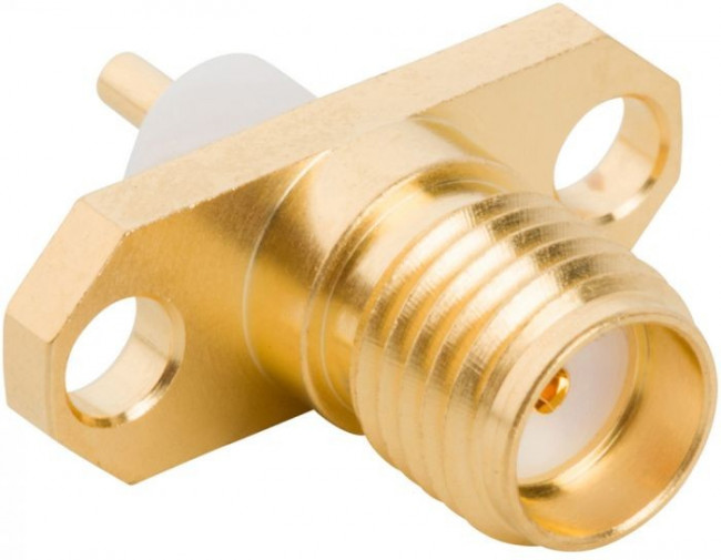 132147-48, RF Connectors / Coaxial Connectors Str Jk Round Post 2H Flange