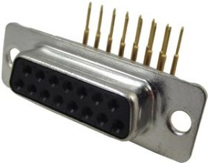 L77DFA15S1AON, Разъем D Sub, DB15, Standard, Гнездо, Серия DF, 15 контакт(-ов), DA, Пайка