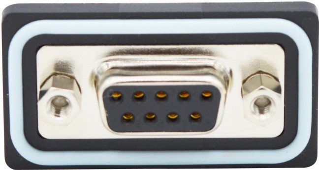 SDF-R09-213L011, SDF 9 Way Right Angle D-sub Connector Socket, 2.74mm Pitch, with 4-40 Screw Locks, Threaded Inserts