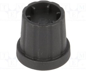 K21-4S, Ручка, с юбкой, пластмасса, Диаметр оси 4мм, -16,5x19,2мм, черный