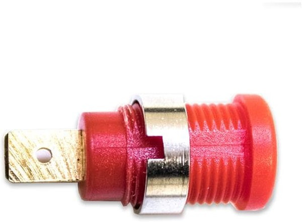 BU-P72913-2, Red Female Banana Socket, 4 mm Connector, Solder Termination, 36A, 1000V, Gold Plating BU-P72913-2, Red Female Banana Socket, 4 mm Connector, Solder Termination, 36A, 1000V, Gold Plating