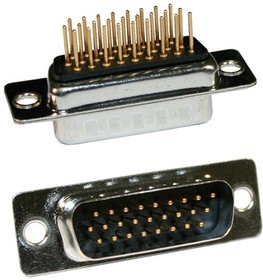 780-M26-113R001, SEAL-D 26 Way Plug-In Mount D-sub Connector Plug, 2.286mm Pitch