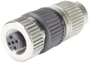 21 03 329 1401, Circular Connector, M12, Plug, Straight, Poles - 4, Screw Terminal, Cable Mount