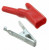 BU-121-2, Crocodile Clip, Zinc-Plated Steel Contact, 25A, Red