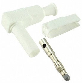 CT3203-9, Test Plugs &amp; Test Jacks DIY 4mm Shth RA Plug White