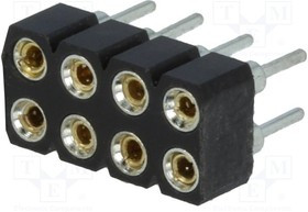 DS1002-01-2*4V13, Гнездо, IDC, "мама", PIN 8, прямой,цанговые контакты, 2,54мм, THT DS1002-01-2*4V13, Гнездо, IDC, "мама", PIN 8, прямой,цанговые контакты, 2,54мм, THT