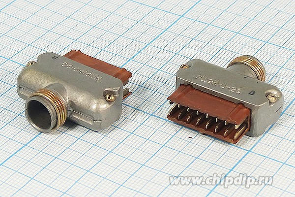 Разъем Прямоугольный соединитель вилка, контакты 16C, на кабель, РШ2НП-1-29