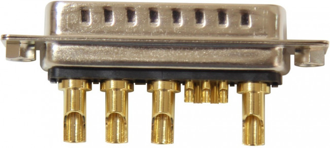 680M9W4103L211, D-Sub Mixed Contact Connectors Power Combo D Solder Cup 9W4/M/20A/SC