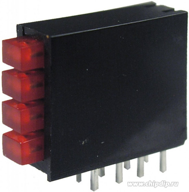 L-914CK/4IDT, Светодиодный модуль 4LEDх2х3мм/красный/ 625нм/1.8-8мкд/100°