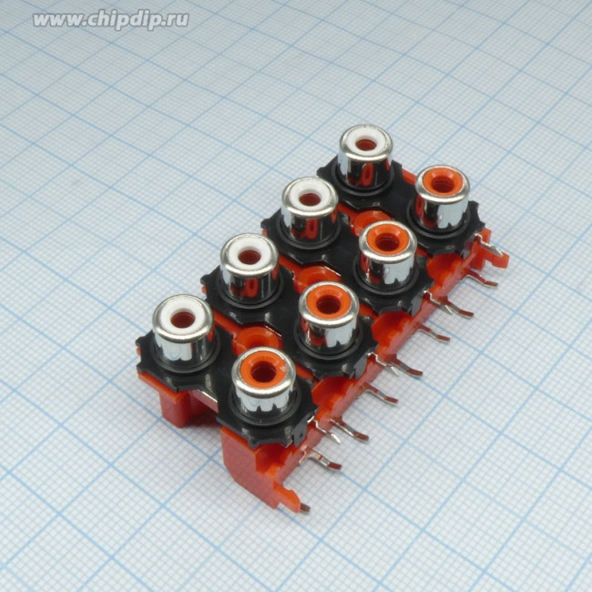 RS-813, RCA JACK 8 разъемов на плату