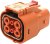 ELP3Z02, Automotive Connectors Plug 3 Pole 4.0mm Key Z