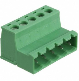 IC 2,5/ 5-ST-5,08, Съемная клеммная колодка, 5.08 мм, 5 вывод(-ов), 24AWG до 12AWG, 2.5 мм², Винт, 12 А