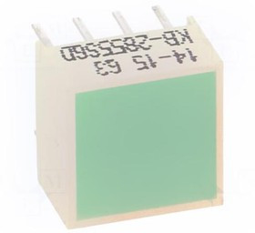 KB-2855SGD, Светодиодный модуль 1хLEDх8,89х8,89мм/ зеленый/568нм/20-80мкд