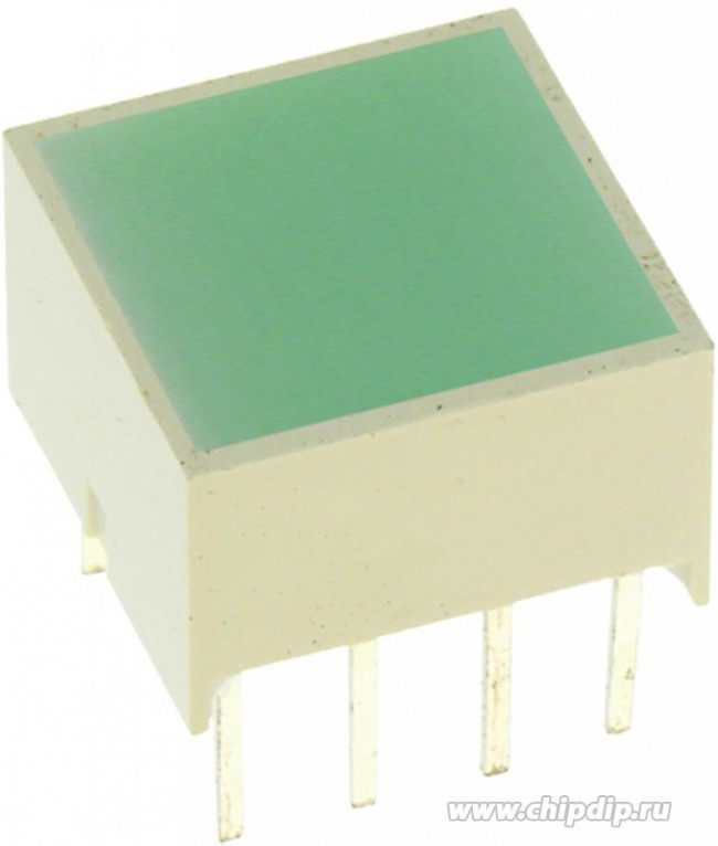 KB-2855SGD, Светодиодный модуль 1хLEDх8,89х8,89мм/ зеленый/568нм/20-80мкд