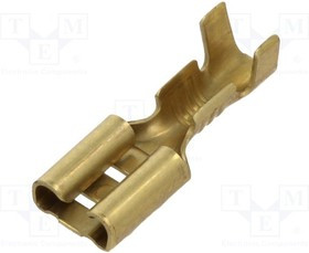 3800.60, Наконечник: плоская, 4,8мм, 0,5мм, "мама", 0,5-1мм2, обжим, прямой