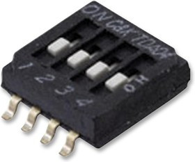 TDA04H0JB1, DIP Switches / SIP Switches SM HalfPitch DIP Swt SPST, 4POS, JTerm TDA04H0JB1, DIP Switches / SIP Switches SM HalfPitch DIP Swt SPST, 4POS, JTerm
