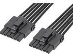 217465-1021, Rectangular Cable Assemblies ULTRA-FIT SR R-R 2CKT 150MM DISC Sn