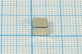 Магнит 5,0x 5,0x 4, параллелепипед, Ni