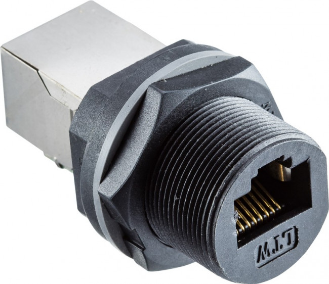 RCP-5SPFFH-SCM7001, Модульный разъем, RJ45 Jack, 1 x 1 (Порт), 8P8C, Cat5e, IP67, Монтаж в Панель