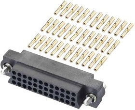 M83-LFC1F2N27-0000-000, Прямоугольный разъем, Datamate J-Tek M83-LF, 27 контакт(-ов), Гнездо, 2 мм, Обжим, 3 ряда