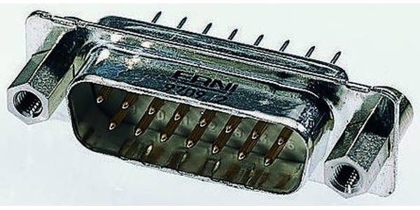 013034, TMC 37 Way Through Hole D-sub Connector Socket, 2.84mm Pitch, with 4-40 Screwlock, M3 Insert 013034, TMC 37 Way Through Hole D-sub Connector Socket, 2.84mm Pitch, with 4-40 Screwlock, M3 Insert