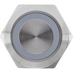 36-3513, Кнопка антивандальная ø22 12В Б/Фикс (6с) (ON)-OFF/(OFF)-ON подсв/зеленая