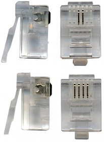 Коннектор Lanmaster (TWT-PL12-6P4C/100) UTP RJ12 прозрачный (упак.:100шт)