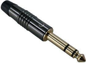 IO-T3MCH, Phone Connectors Connector, 1/4 Inch, Chrome and Gold 90, Mono