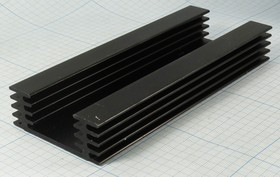 Охладитель (радиатор охлаждения) 150x 60x 23, тип J01, аллюминий, BLA037-150, черный