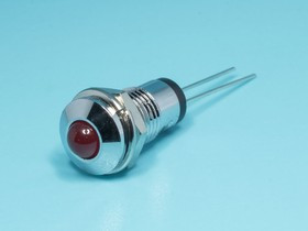 LA05W/I, Светодиод в корпусе, красный, гайка d=8мм, 12,0 mcd