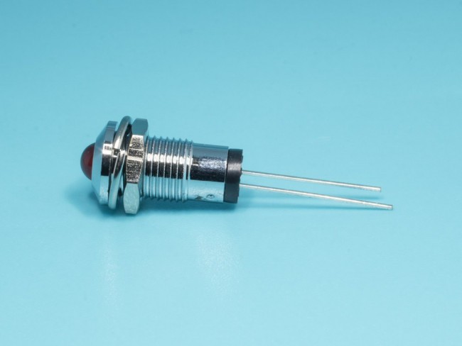 LA05W/I, Светодиод в корпусе, красный, гайка d=8мм, 12,0 mcd