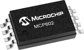 MCP602T-I/ST, MCP602T-I/ST, CMOS Operational Amplifier, Op Amp, RRO, 2.7 6.0 V, 8-Pin SOIC