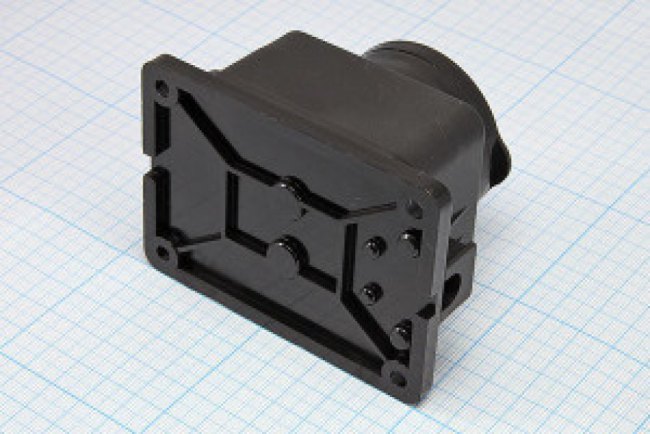 РКН16-1-01, Розетка настенная каучуковая с защитной крышкой, IP44; №11391 гн пит AC CEE7/4\\16/250\\ IP44\чер\РКН16-1-01\