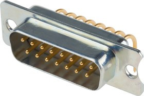 15 Way Right Angle Through Hole D-sub Connector Plug