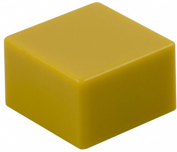 B32-1230, Клавиша, на корпус, нет, 5,5мм, -25-70°C, квадратная, желтый