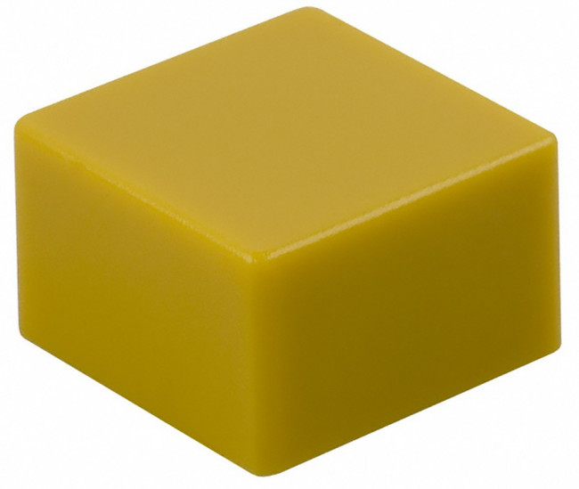 B32-1230, Клавиша, на корпус, нет, 5,5мм, -25-70°C, квадратная, желтый