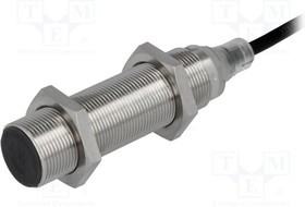 E2BM18LS05WPC12M, Датчик индуктивный, 10-30ВDC, М18, Подключение провод 2м, IP67