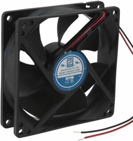 OD9225-12HB, DC Fans DC Fan, 92x92x25mm, 12VDC, 53CFM, 0.24A, 35dBA, 2900RPM, Dual Ball, Lead Wires